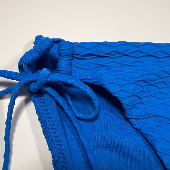 Victoria Secret 40DD XL TWIST FRONT Push Up Bikini Top Bottom Set Textured Blue - Picture 7 of 11